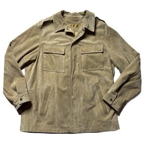 Vintage Suede Field Jacket in Taupe